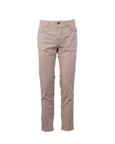 Shop JACOB COHEN  Jeans: Jacob Cohen jeans in misto lino.
Modello a cinque tasche con logo ricamato sul taschino.
Passanti al punto vita.
Chiusura con bottone e zip.
Patta interna ricamata con nome del pantalone e citazione del fondatore.
Composizione: 69% Cotone, 29% Lino, 2% Elastan.
Made in Italy.. QE015 036 S4002-D29